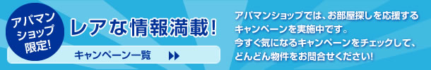 レアな情報満載キャンペーン一覧